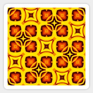 Bright Yellow Expressionist Art Yellow Rose Pattern 6 Magnet